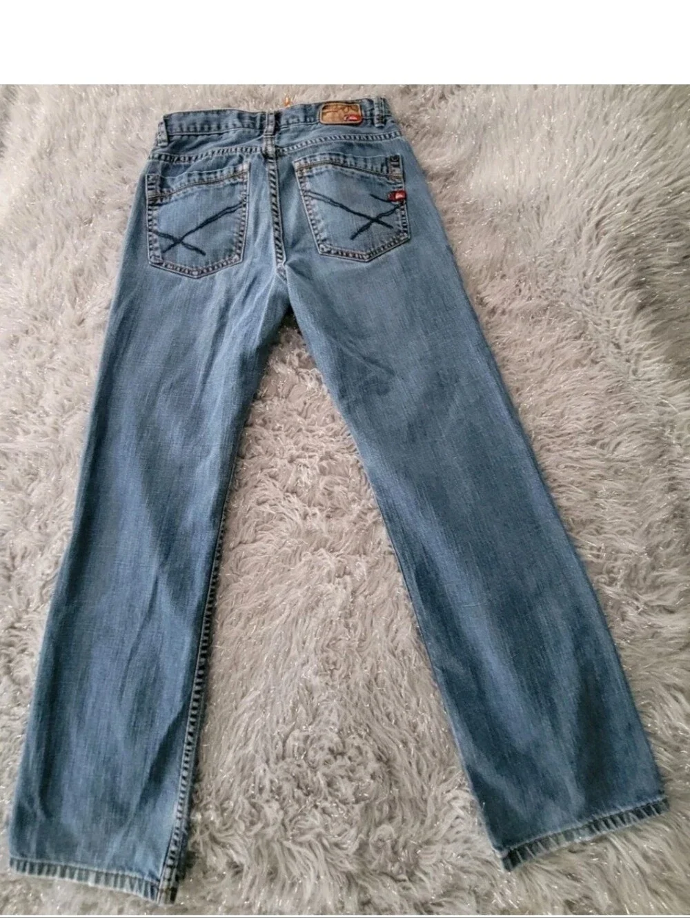 Vintage Y2k Quiksilver Jeans Quik Jean Youth Boys Straight Fit 27x27 Cotton